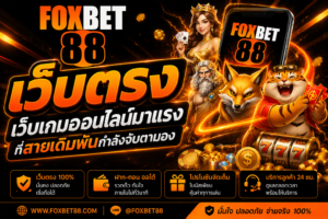 FOXBET88 เว็บตรง เว็บเกมออนไลน์มาแรงที่สายเดิมพันกำลังจับตามอง